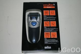 new braun cruzer 3 face 3 in 1 rechargeable shaver