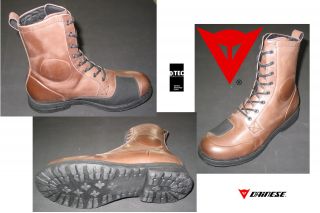 NEW   DAINESE ANFIBIO CAFÉ MOTORCYCLE TOURING BOOTS   BROWN   SIZE 10 