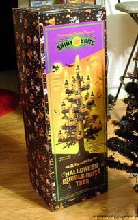 Radko Halloween Spooky Black Tree Shiny Brite for Bubble Lights Boxed