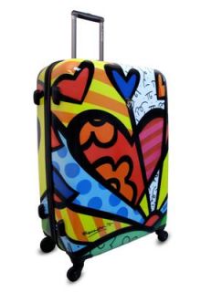 New Romero Britto by Heys 4 Wheeled 30 Spinner Large Travel Luggage 