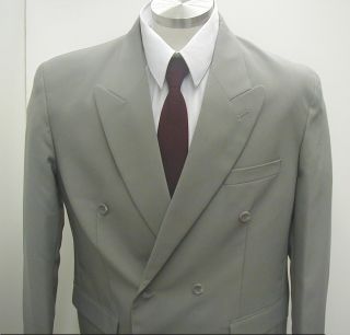New Mens Gray Double Breasted Dress Suit All Sizes