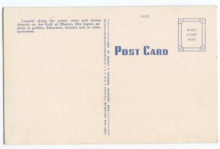 080812 Vintage Biloxi MS Postcard Main Building Broadwater Beach