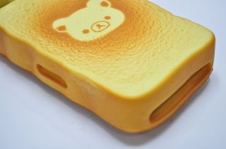 Unique Bear Design 3D Real Bread Favor Back Cover Case for iPhone 4 4S 