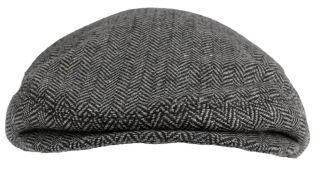 Brixton Clothing Hooligan Hat Grey Black Herringbone New Free SHIP 