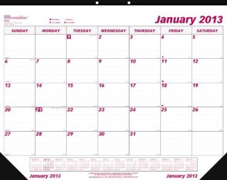 Brownline 2013 Monthly Desk Pad Calendar January   December 22 x 17 