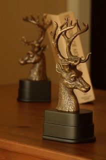 Cast in bronze, oil rubbed finish. Sold as a set of 2. Please browse 