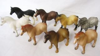 Breyer Models Stablemates 8 Draft Horses Lot