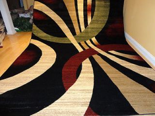   Black Modern Rug 5x8 Living Room Carpet Oriental Rugs Carpets Area Rug