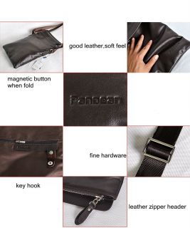 Brown City Street Leather Messenger Shoulder Bag 116