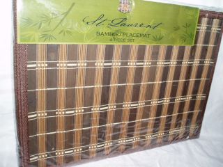 St Laurent Brown Woven Bamboo Placemat Place Mat Set