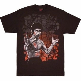 Bruce Lee Scratch Mens T Shirt Black