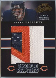 BRIAN URLACHER 2004 ABSOLUTE PATCHES BEARS 3 COLOR PATCH /25