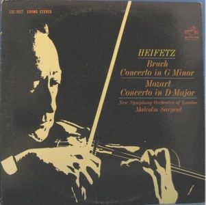  Heifetz Bruch Mozart Sargent RCA Red Seal LP