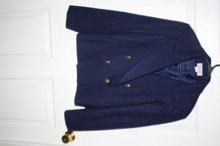 Bridgewater Blue Double Breasted Jacket Blazer Sz 12