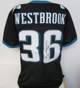 Philadelphia Eagles Brian Westbrook Autographed Black Jersey JSA