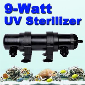 Watt UV Light Lamp Sterilizer Aquarium Clarifier Pond Fish Tank w 