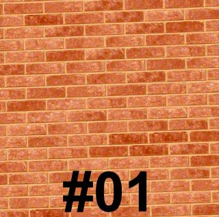 Doll House Terracotta Brick Effect Panel 11 x 7 75 Miniature 1 12th 