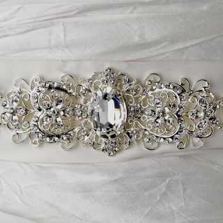   Inspired Bridal Sash with Rhinestones Crystals Silk Wedding Sash/Belt