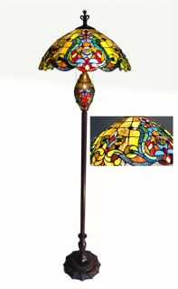 Victorian Tiffany NEW Style Double Light Night Light Stained Glass 