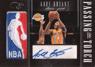KOBE BRYANT/IGUODALA 2011/12 ELITE BLACK BOX DUAL NBA LOGO PATCH AUTO 