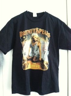 Britney Spears The Circus Tour T Shirt Black Mens M