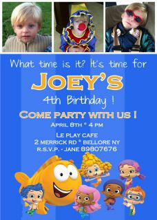 Bubble Guppies Birthday Party Invitation You Print