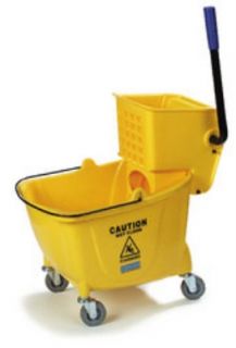 Carlisle 36908 04 MOP Bucket w Side Press Wringer 26 Qt Yellow