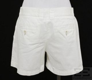 Crew 2pc White Cotton Chino Shorts Set Size 6