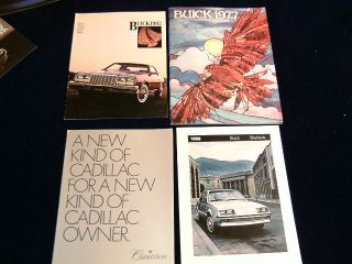    1980s Car Sales Brochure Dealer Lot of 11 Cadillac Buick Pontiac