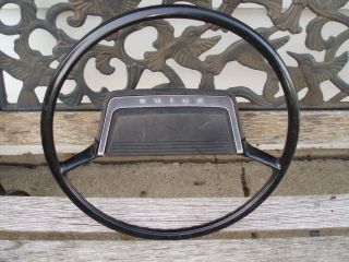 68 69 Buick Skylark Black Steering Wheel and Horn Assembly No Cracks 