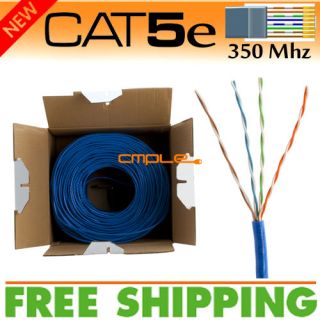 1000 ft Cat5e UTP Network Cable CAT5 Bulk Solid 1000ft
