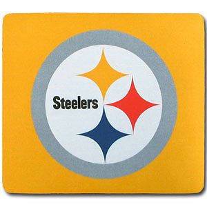 NFL Licensed Pittsburgh Steelers Silk Screened Logo Mouse Pad   8 x 7 