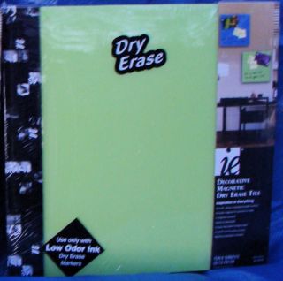 Magnetic Dry Erase Bulletin Board Memo Board 15 x 15 Green Brand New 