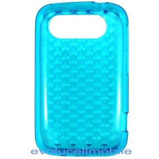   Wildfire S Aqua Blue Gel cell phone cover case skin flexible protector