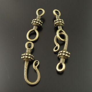 Antique style Bronze Vintage Alloy Hook Clasps Connector Jewelry 
