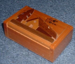 vintage wood box costa rica barn tree carved jewelry time