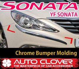 Imotorroom Auto Clover YF Sonata Bumper Chrome Molding