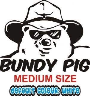 Bundaberg Rum Bundy Pig Car Sticker Decal 20cm x 15 5cm