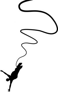 Bungee Jumping Vinyl Wall Silhouette Decals Stickers A