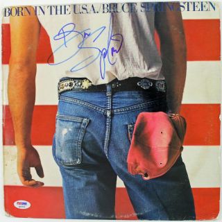 BRUCE SPRINGSTEEN BORN IN THE USA SIGNED ALBUM COVER W/ VINYL PSA/DNA 