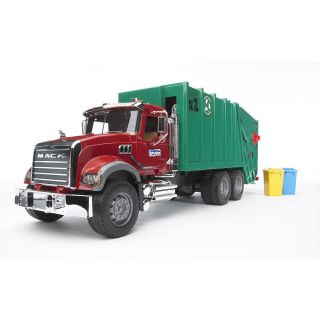 Bruder Mack Granite Red and Green Garbage Truck