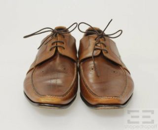 Bruno Magli Brown Leather Lace Up Shoes Mens Size 10