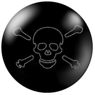    12 lb Brunswick Polyester Black Skull Head Cross Bones Bowling Ball