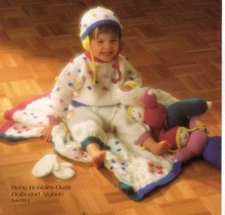 Brunswick #925 ~12 Designs for Baby ~Knitting Pattern ~Hat Mitts Doll 