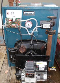 Burnham PV8 Series Oil fired Boiler W Beckett Pump USED HVAC Furnace 