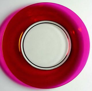 manufacturer bryce pattern springtime cranberry piece luncheon plate 
