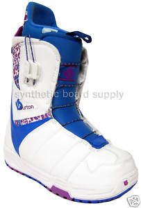 Burton Mint 2010 Womens Snowboard Boots White Blue 5