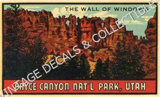   rare water decal from the wall of windows bryce canyon national park
