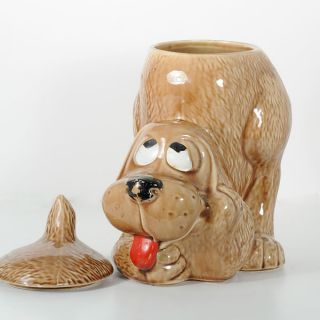 McCoy Hound Dog Thinking Puppy 1970s Vintage Ceramic Cookie Jar