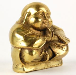 Bronze Happy Fat Buddha Statue Lucky Feng Shui Gift 2